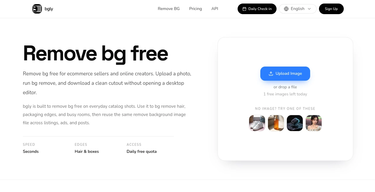Screenshot of bgly – An AI tool in the ,Marketing ,AI SEO Assistant ,AI Analytics Assistant ,Business  category, showcasing its interface and key features.