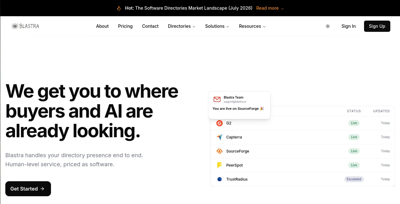 Screenshot of Blastra – An AI tool in the ,AI SEO Assistant ,AI Digital Marketing Generator ,Other  category, showcasing its interface and key features.