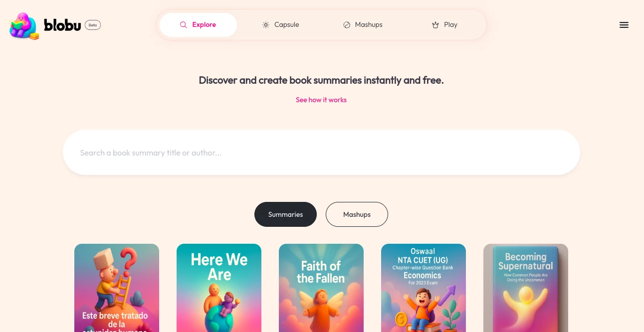 Screenshot of Blobu AI – An AI tool in the ,AI Files Assistant ,AI Team Collaboration ,AI Knowledge Base ,AI Notes Assistant  category, showcasing its interface and key features.