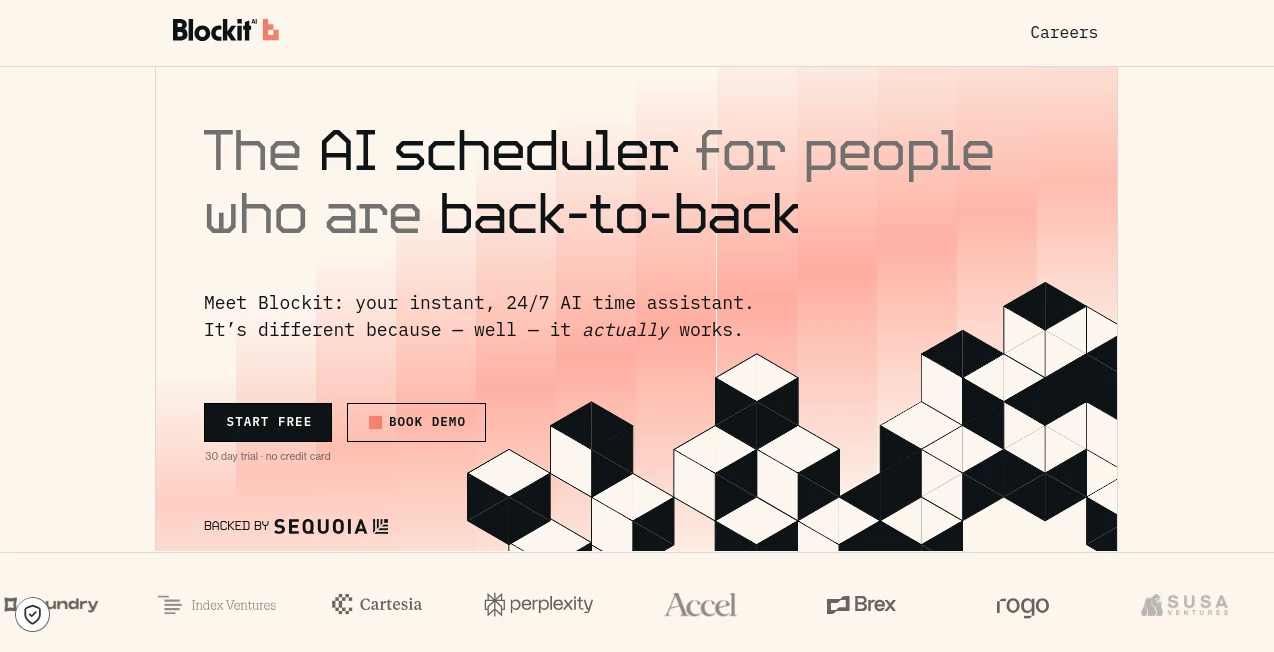 Screenshot of Blockit – An AI tool in the ,AI Healthcare ,AI Productivity Tools ,AI Workflow Management ,AI Scheduling  category, showcasing its interface and key features.