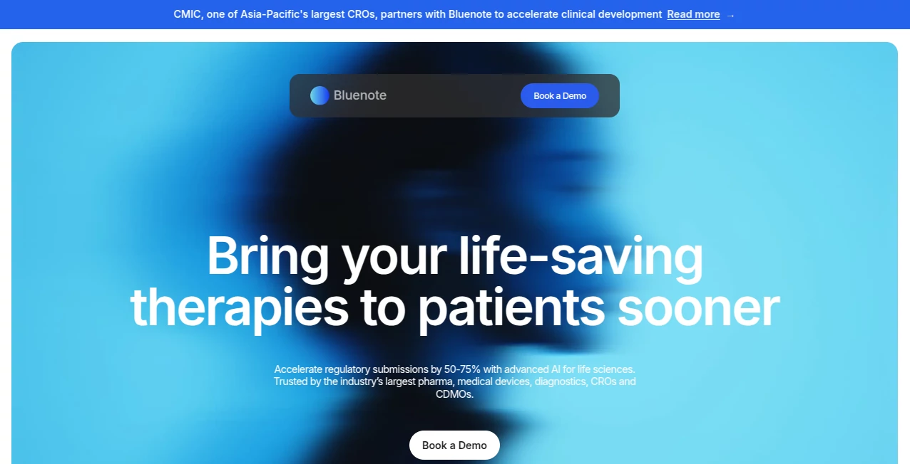 Screenshot of BlueNote AI – An AI tool in the ,AI Research Tool ,AI Knowledge Management ,AI Workflow Management ,AI Documents Assistant  category, showcasing its interface and key features.