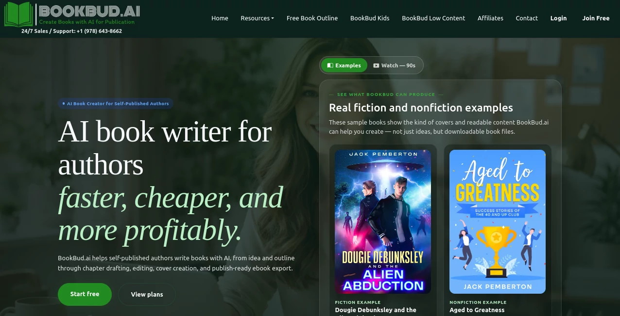 Screenshot of BookBud – An AI tool in the ,AI Book Writing ,AI Writing Assistants ,AI Creative Writing ,AI Content Generator  category, showcasing its interface and key features.