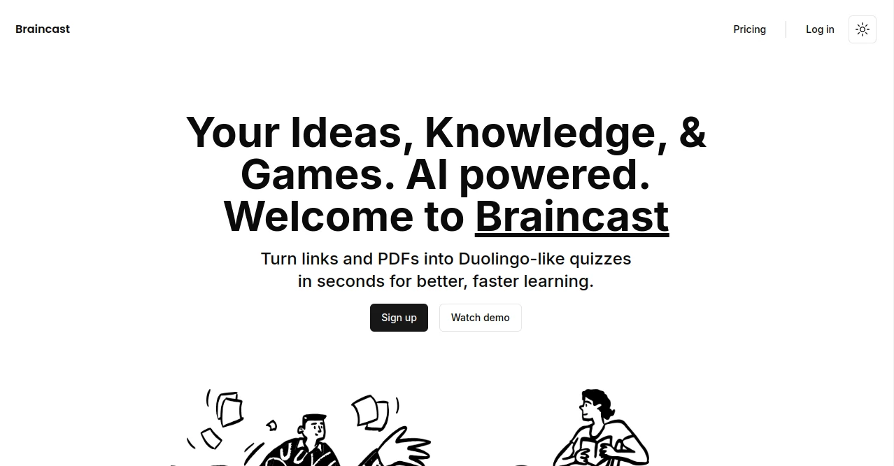 Screenshot of Braincast – An AI tool in the ,AI Summarizer ,AI Transcription ,AI Meeting Assistant ,AI Podcast Assistant  category, showcasing its interface and key features.