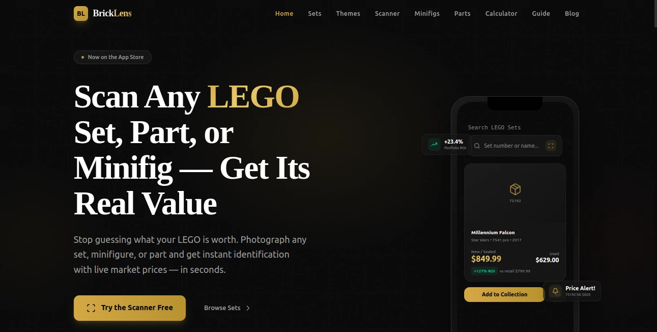 Screenshot of BrickLens – An AI tool in the ,AI 3D Model Generator ,AI E-commerce Assistant ,AI Product Description Generator  category, showcasing its interface and key features.