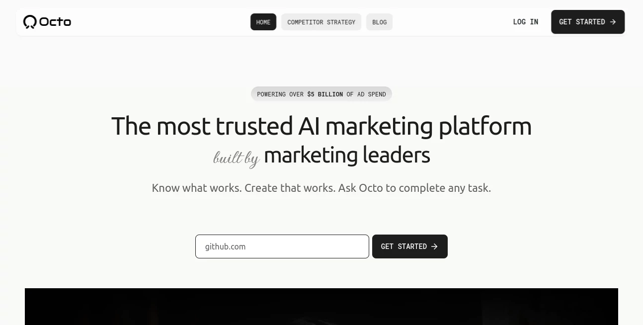 Screenshot of BusyOcto – An AI tool in the ,AI Advertising Assistant ,AI Analytics Assistant ,AI Ad Generator ,AI Marketing Plan Generator  category, showcasing its interface and key features.