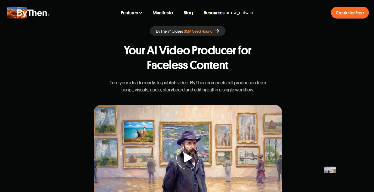 Screenshot of ByThen – An AI tool in the ,AI Image to Video ,AI Video Generator ,AI Video Editor ,AI Text to Video  category, showcasing its interface and key features.