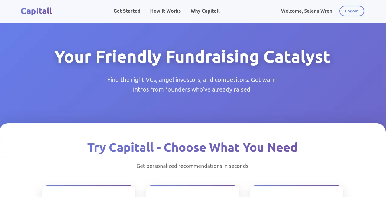 Screenshot of Capitall – An AI tool in the ,AI Workflow Management ,AI Project Management ,AI Documents Assistant ,AI Business Ideas Generator  category, showcasing its interface and key features.