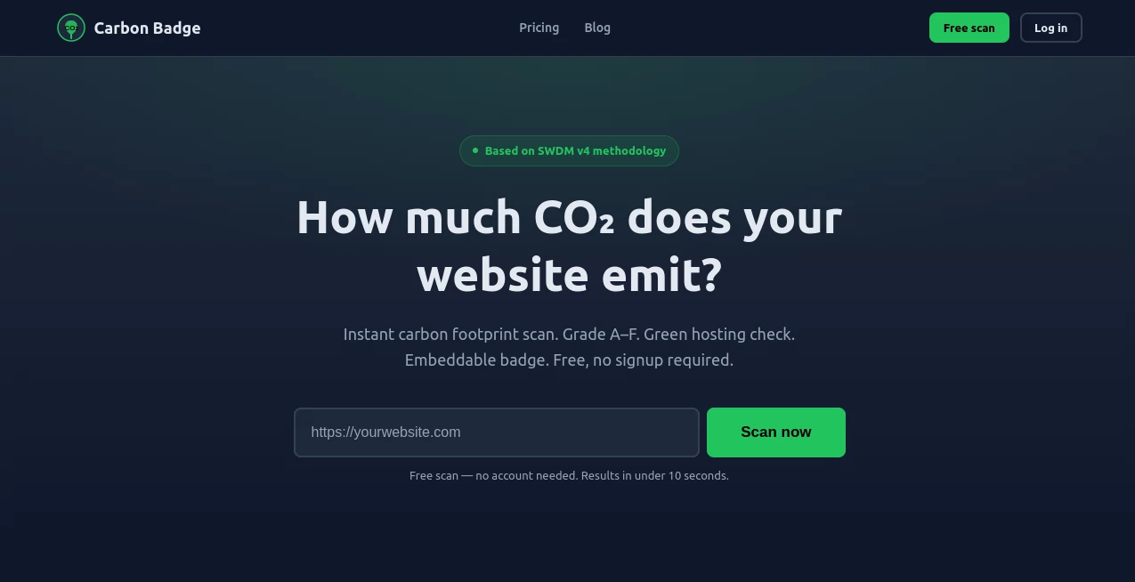 Screenshot of Carbon Badge – An AI tool in the ,AI SEO Assistant ,AI Analytics Assistant ,AI Developer Tools  category, showcasing its interface and key features.