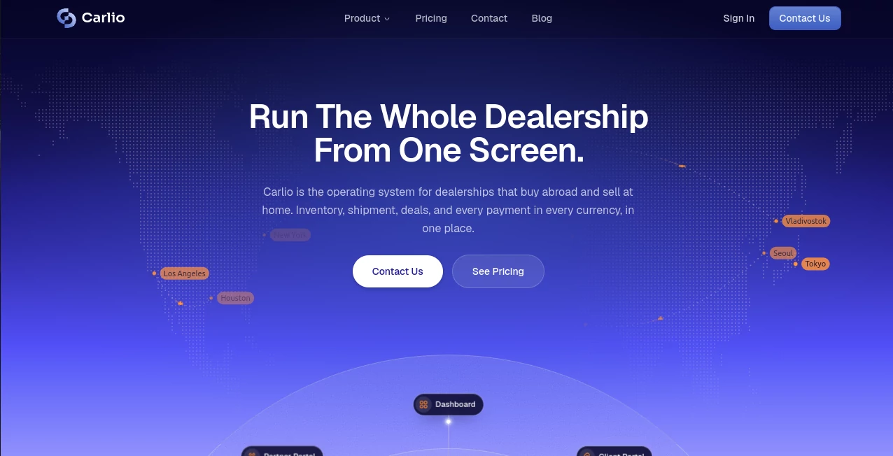 Screenshot of Car Export Platform – An AI tool in the ,AI CRM Assistant ,Business  category, showcasing its interface and key features.