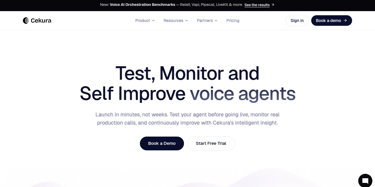 Screenshot of Cekura – An AI tool in the ,AI Testing & QA ,AI Analytics Assistant ,AI Developer Tools ,AI Voice Assistants  category, showcasing its interface and key features.