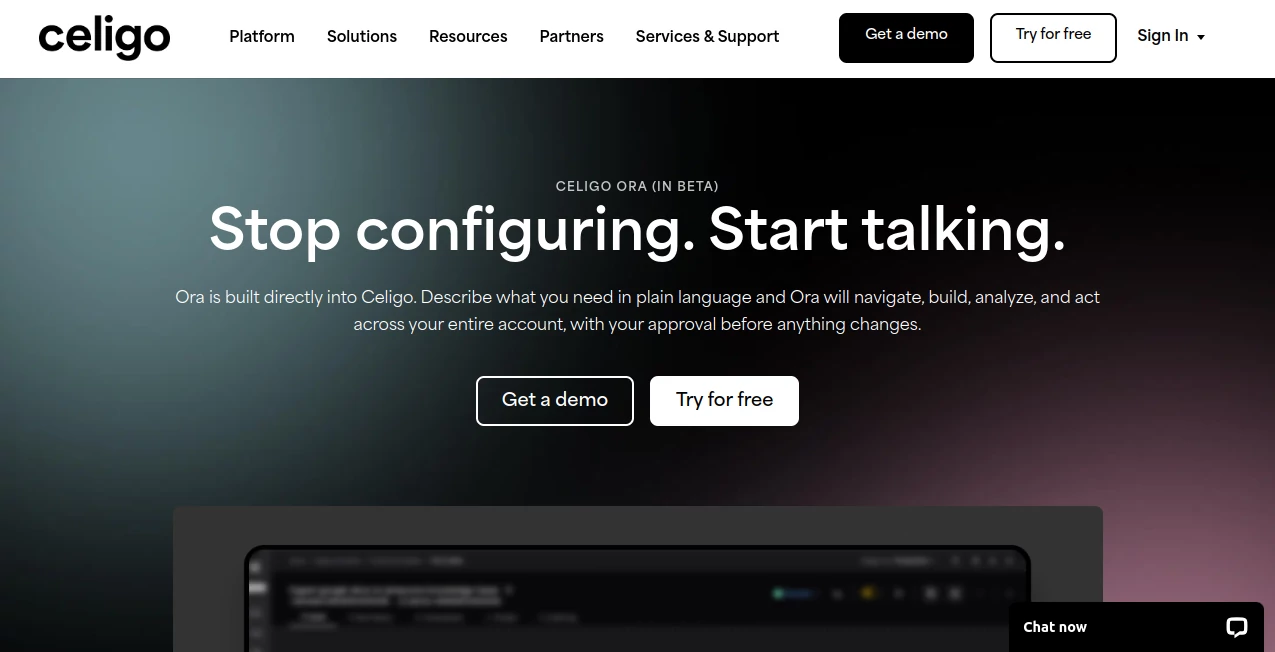 Screenshot of Celigo Ora – An AI tool in the ,AI Workflow Management ,AI No-Code & Low-Code ,AI API Design ,AI DevOps Assistant  category, showcasing its interface and key features.