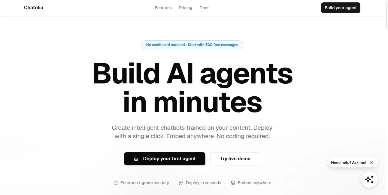 Screenshot of Chatolia – An AI tool in the ,AI General Writing ,AI Chatbot ,AI Life Assistant ,AI Mental Health  category, showcasing its interface and key features.