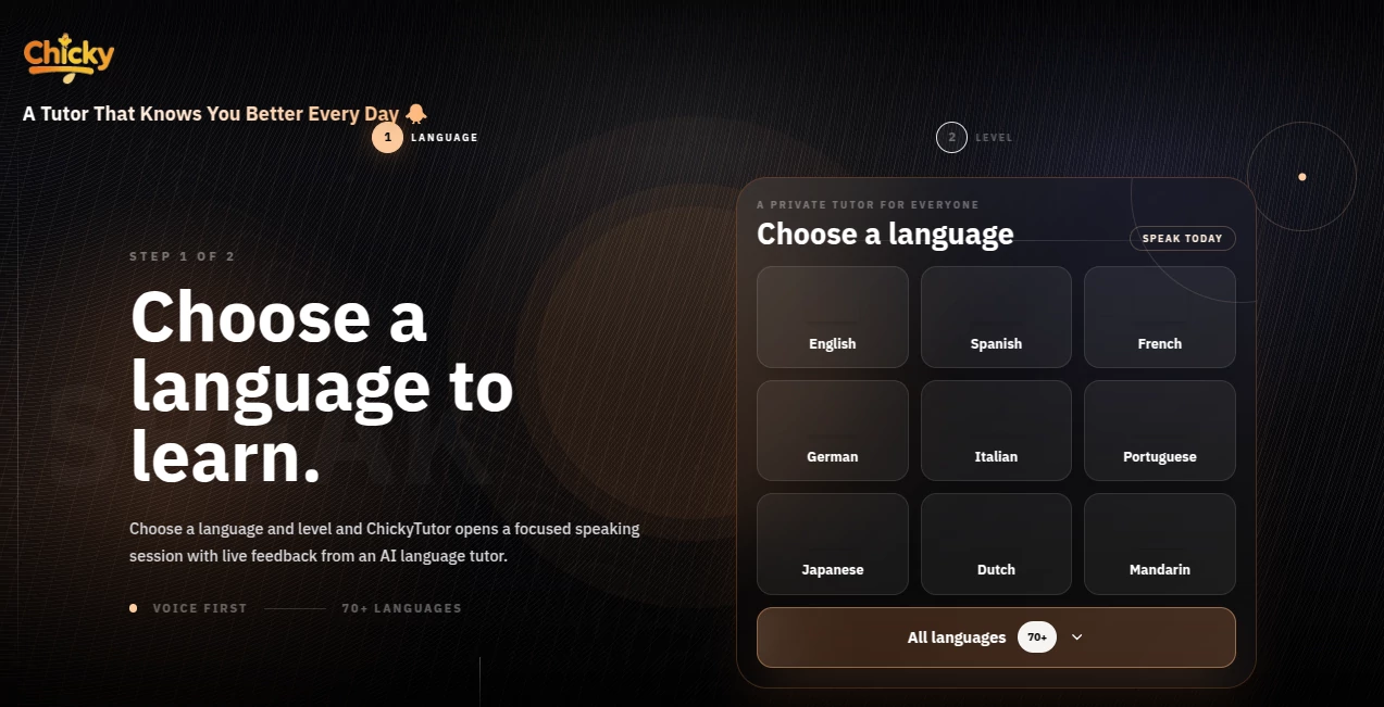 Screenshot of Chickytutor – An AI tool in the ,AI Tutorial ,AI Education Assistant  category, showcasing its interface and key features.