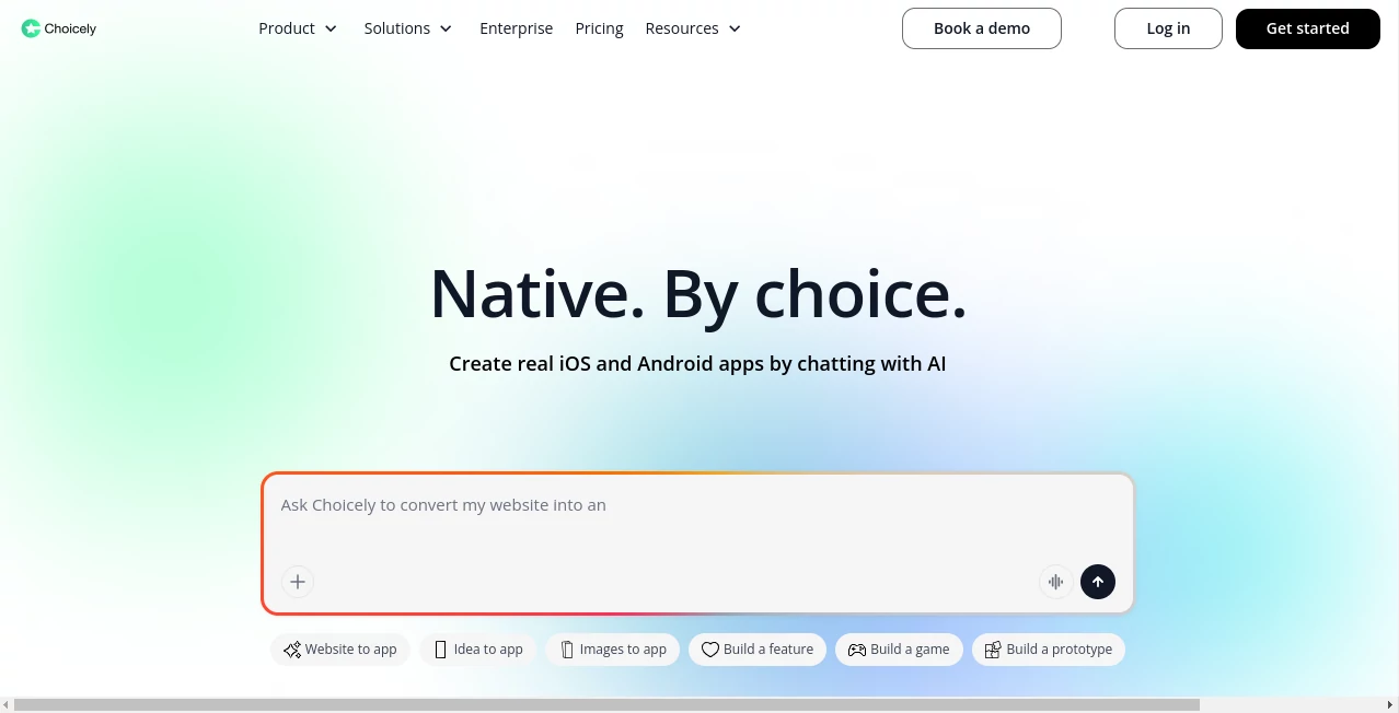 Screenshot of Choicely – An AI tool in the ,AI Website Builder ,AI No-Code & Low-Code ,AI Developer Tools ,AI App Builder  category, showcasing its interface and key features.