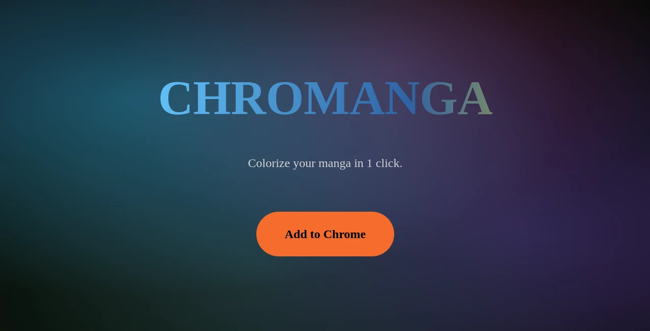 Screenshot of CHROMANGA – An AI tool in the ,AI Photo & Image Generator ,AI Image to Image ,AI Anime & Cartoon Generator ,AI Art Generator  category, showcasing its interface and key features.