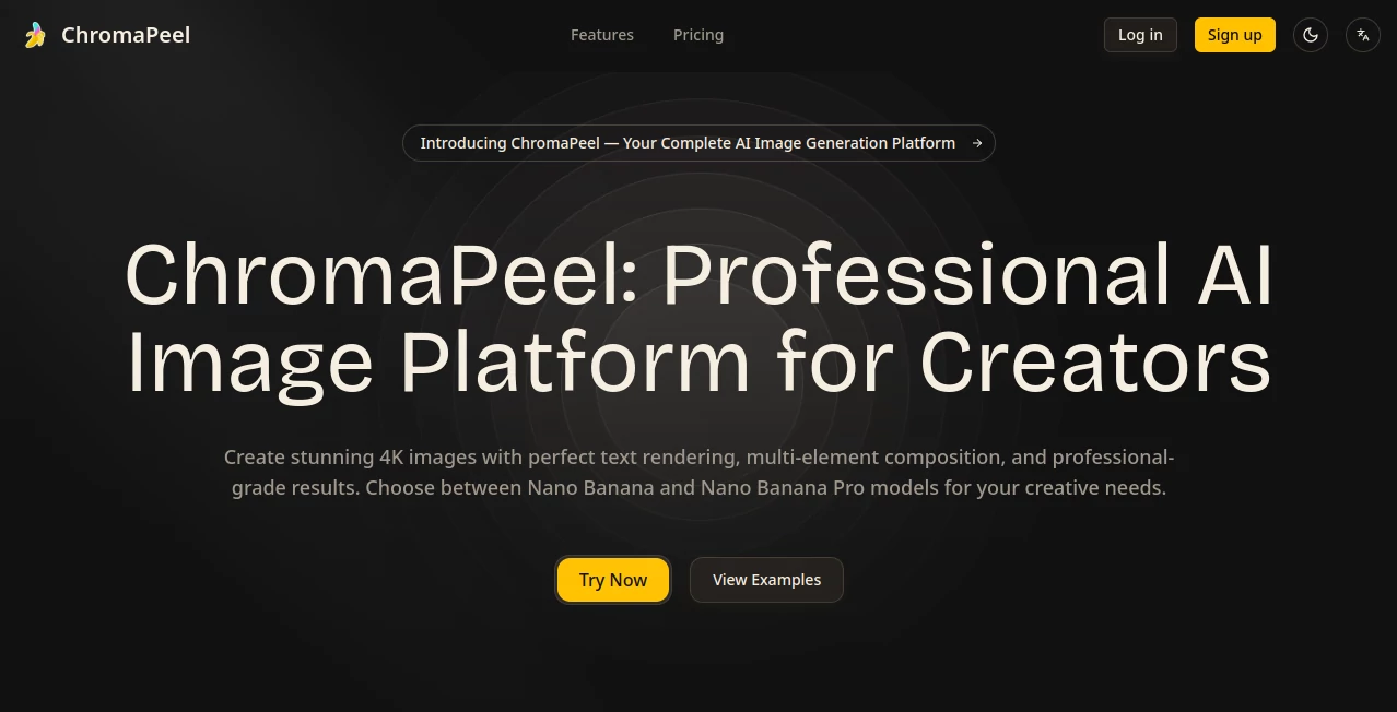 Screenshot of ChromaPeel – An AI tool in the ,AI Text to Image ,AI Photo & Image Generator ,AI Art Generator ,AI Design Generator  category, showcasing its interface and key features.