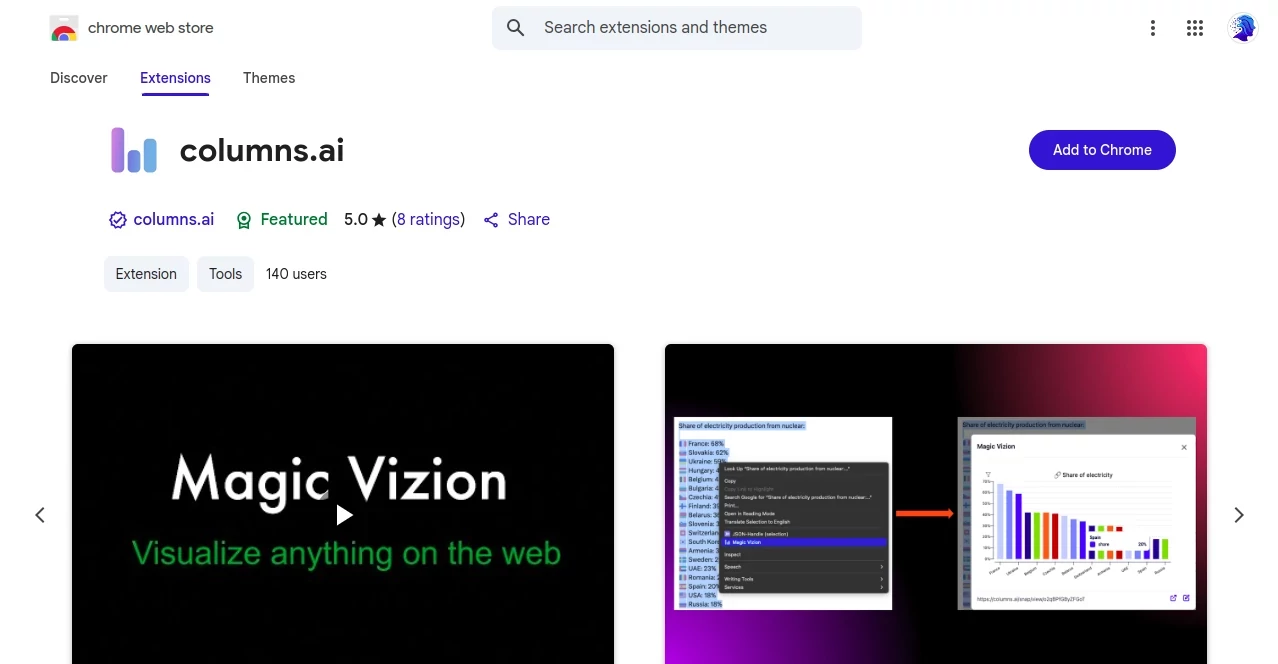 Screenshot of columns.ai – An AI tool in the ,AI Charting ,AI Data Mining ,AI Productivity Tools ,AI Diagram Generator  category, showcasing its interface and key features.