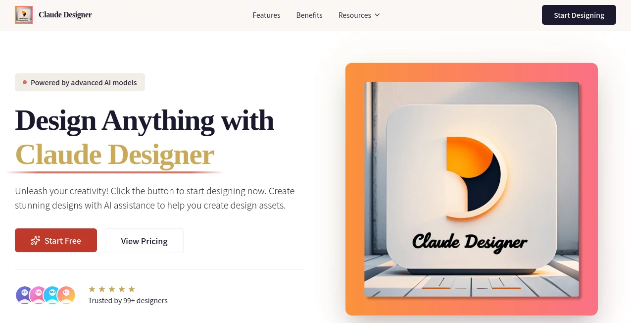 Screenshot of Claude Designer – An AI tool in the ,AI Design Generator ,AI Graphic Design ,AI Design Assistant ,AI Presentation Generator  category, showcasing its interface and key features.