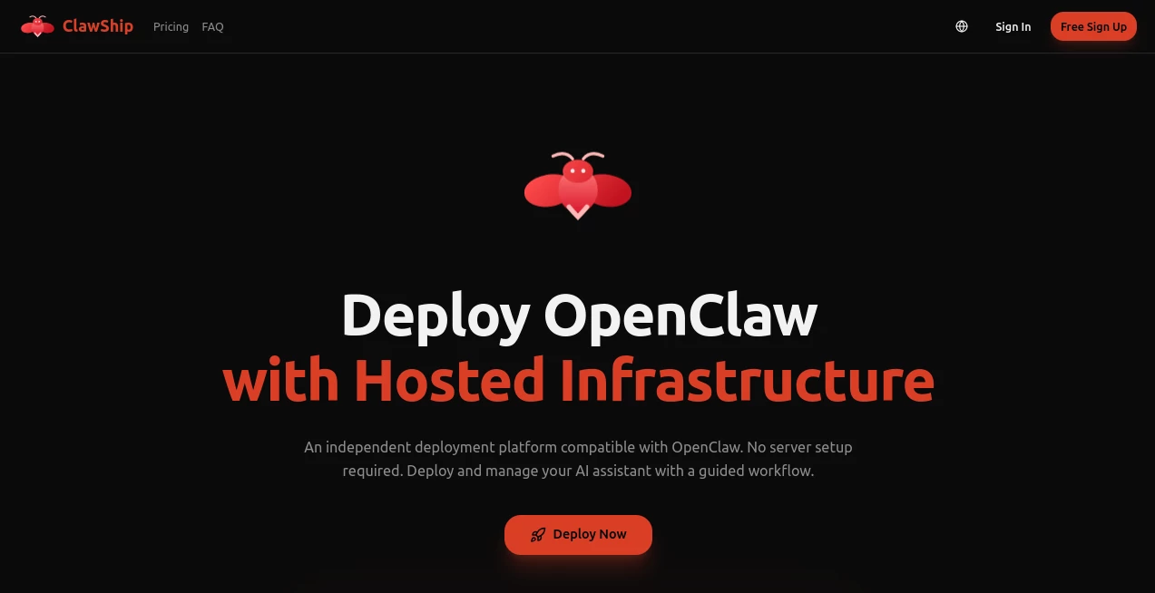 Screenshot of ClawShip – An AI tool in the ,AI Developer Tools ,AI Chatbot ,AI Productivity Tools ,AI Workflow Management  category, showcasing its interface and key features.