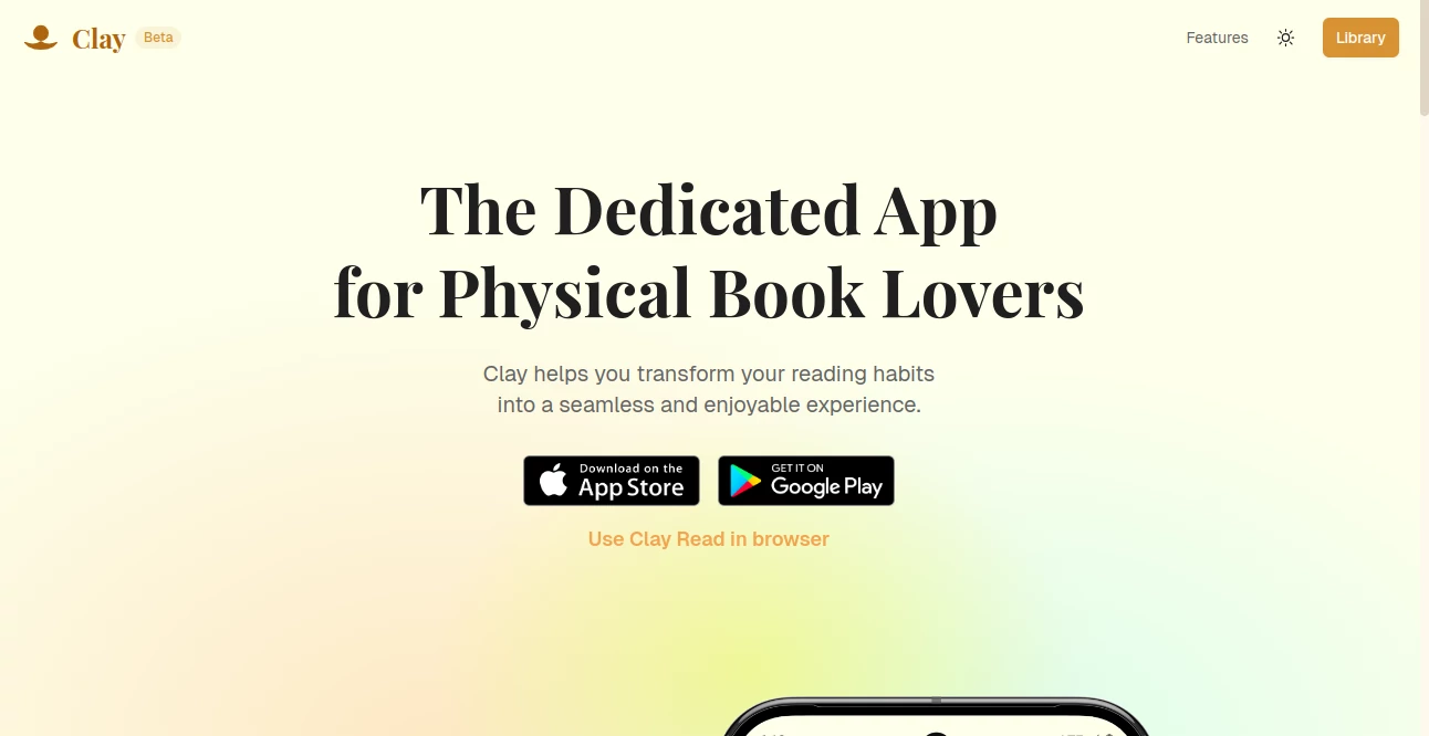 Screenshot of Clay Read – An AI tool in the ,AI Chatbot ,AI Knowledge Base ,AI Knowledge Management ,AI Notes Assistant  category, showcasing its interface and key features.