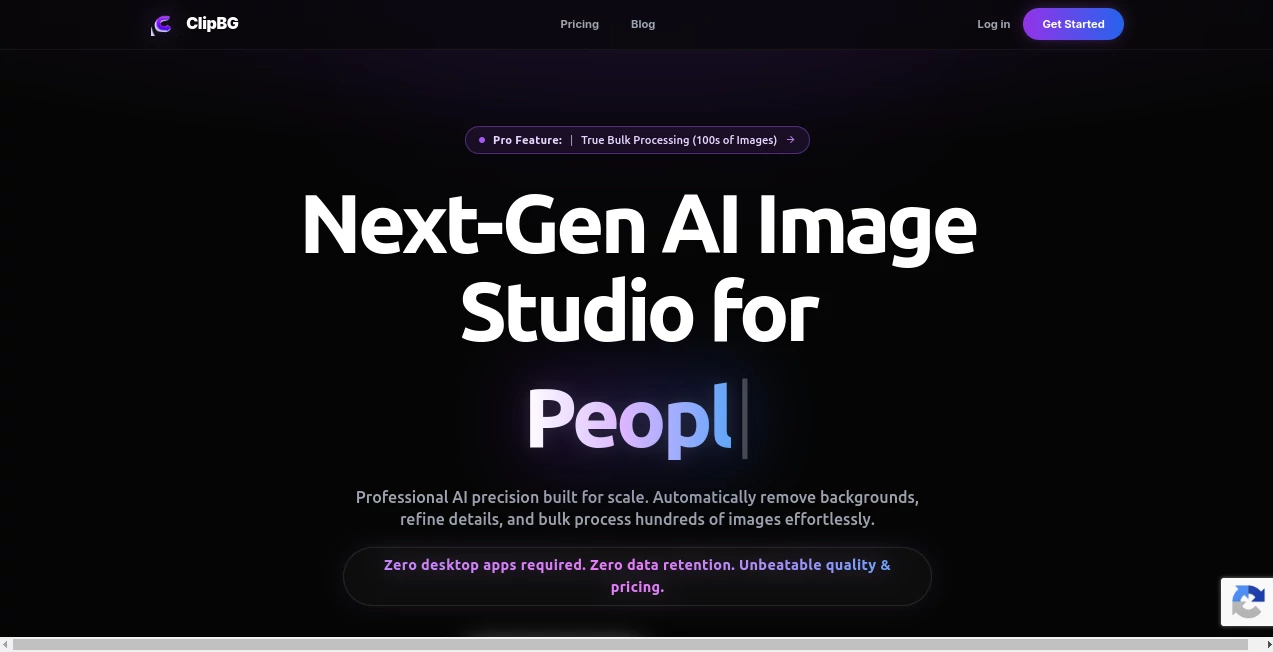 Screenshot of ClipBG – An AI tool in the ,AI Photo & Image Generator ,Photo & Image Editor ,AI Background Remover ,AI Image to Image  category, showcasing its interface and key features.