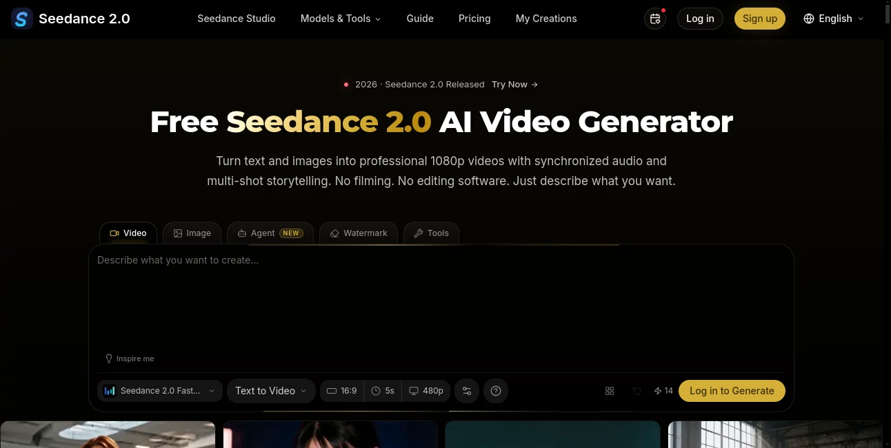 Screenshot of ClipDance – An AI tool in the ,AI Video Generator ,AI Image to Video ,AI Music Video Generator ,AI Video Editor  category, showcasing its interface and key features.