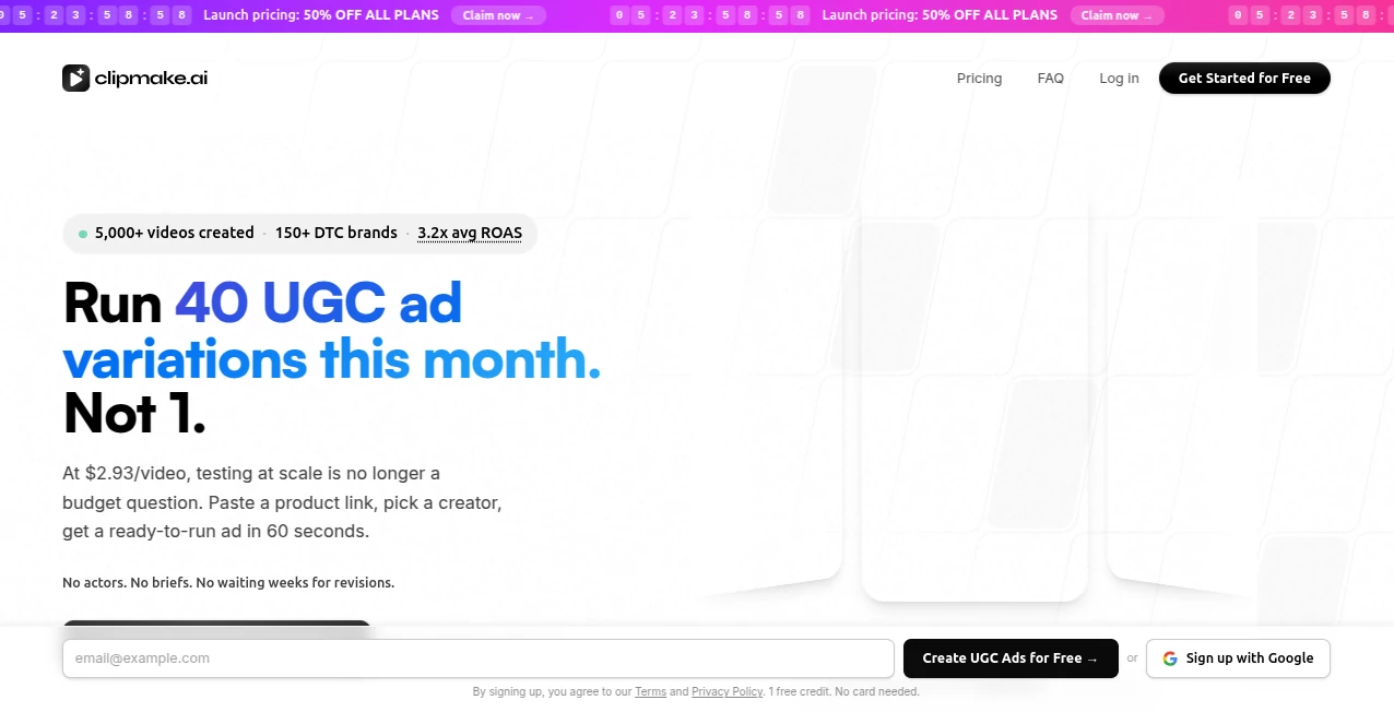 Screenshot of ClipMake AI – An AI tool in the ,AI Animated Video ,AI Video Generator ,AI Short Clips Generator ,AI Repurpose Assistant  category, showcasing its interface and key features.