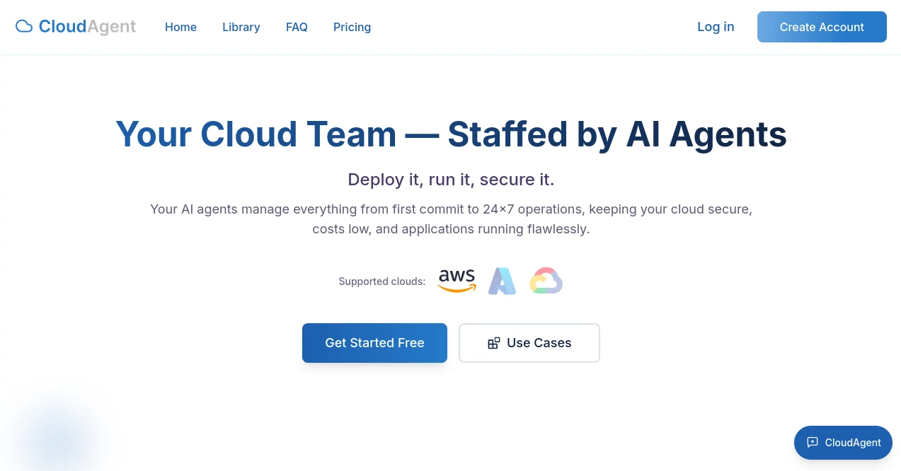 Screenshot of CloudAgent – An AI tool in the ,AI Workflow Management ,AI DevOps Assistant ,AI Monitor & Report Builder  category, showcasing its interface and key features.