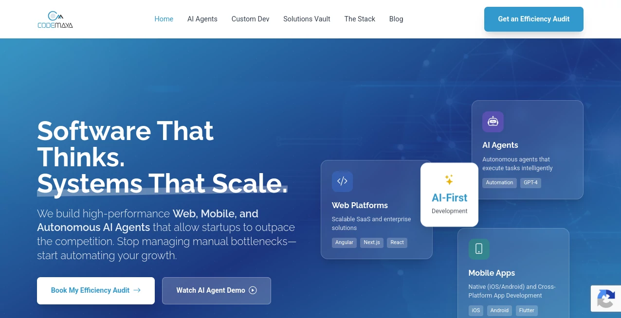 Screenshot of Codemaya – An AI tool in the ,AI Developer Tools ,AI Business Ideas Generator ,AI Workflow Management  category, showcasing its interface and key features.