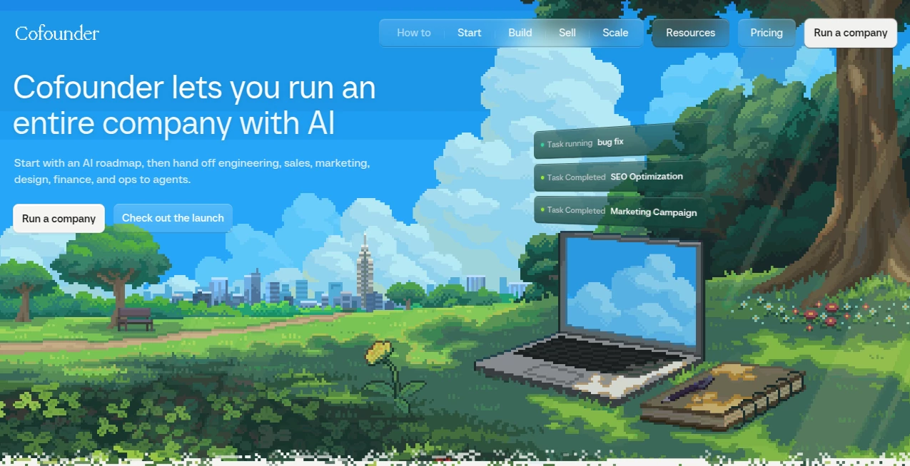 Screenshot of Cofounder – An AI tool in the ,AI Workflow Management ,AI Project Management ,AI Sales Assistant ,AI Developer Tools  category, showcasing its interface and key features.