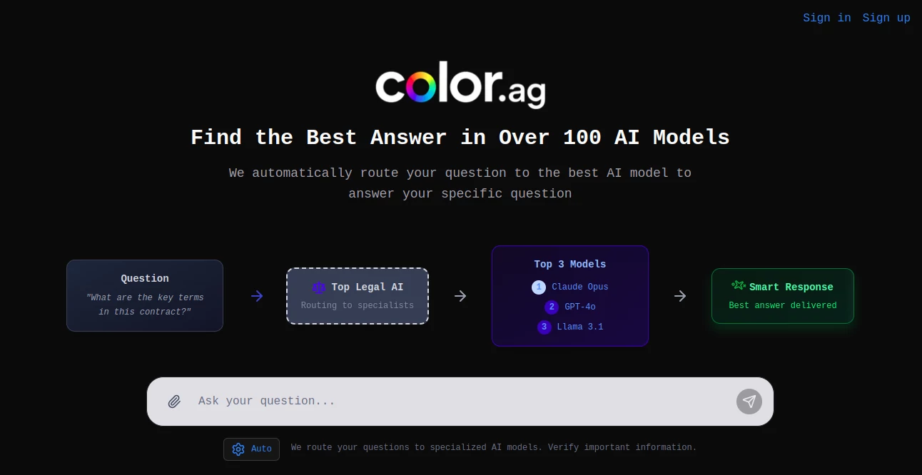 Screenshot of color.ag – An AI tool in the ,AI Design Assistant ,AI Font ,AI Colorize ,AI Design Generator  category, showcasing its interface and key features.