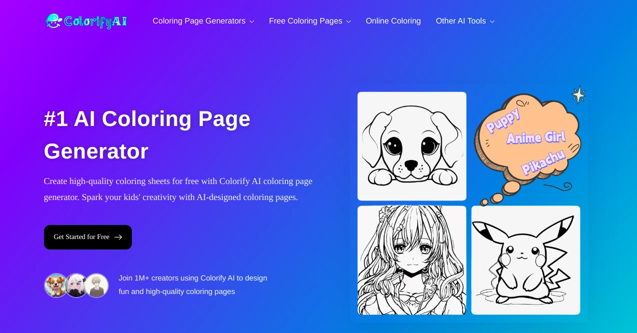 Screenshot of ColorifyAI – An AI tool in the ,AI Photo & Image Generator ,Photo & Image Editor ,AI Art Generator ,AI Colorize  category, showcasing its interface and key features.