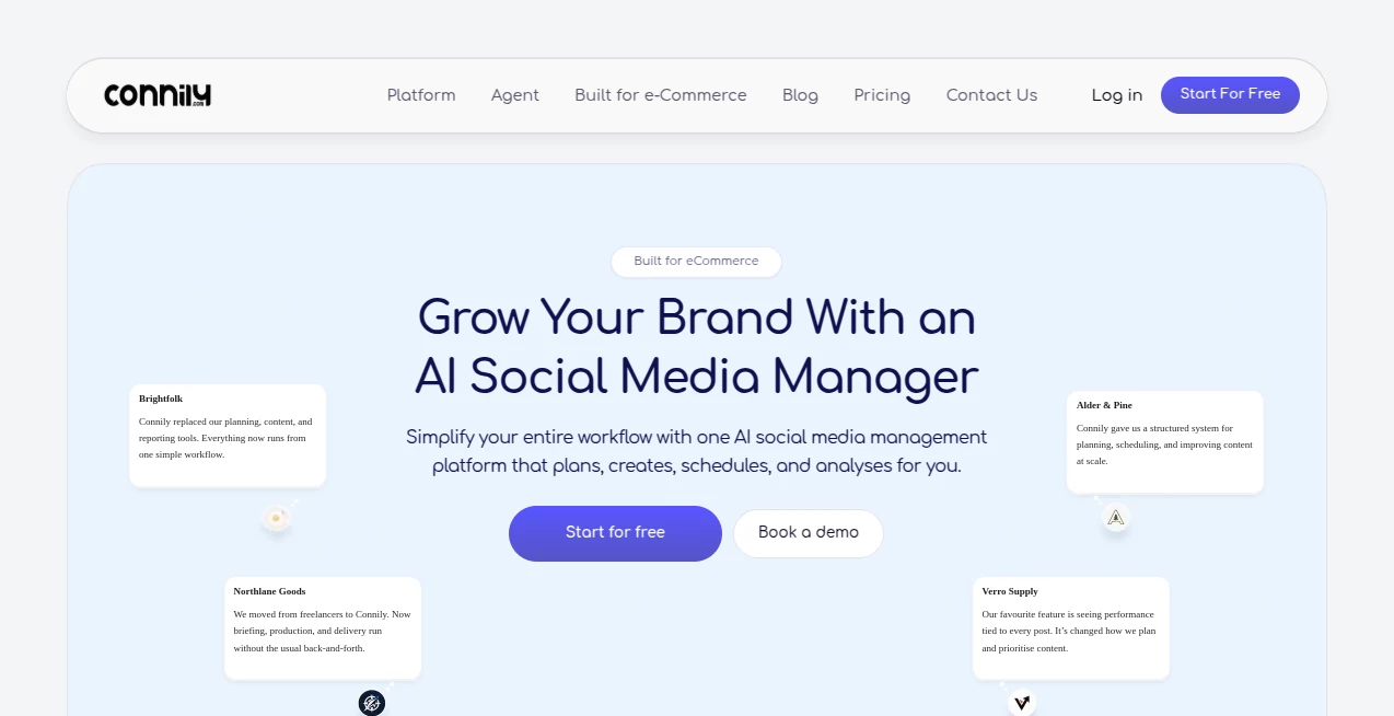 Screenshot of Connily – An AI tool in the ,AI Copywriting ,AI Writing Assistants ,AI Content Generator ,AI SEO Assistant  category, showcasing its interface and key features.