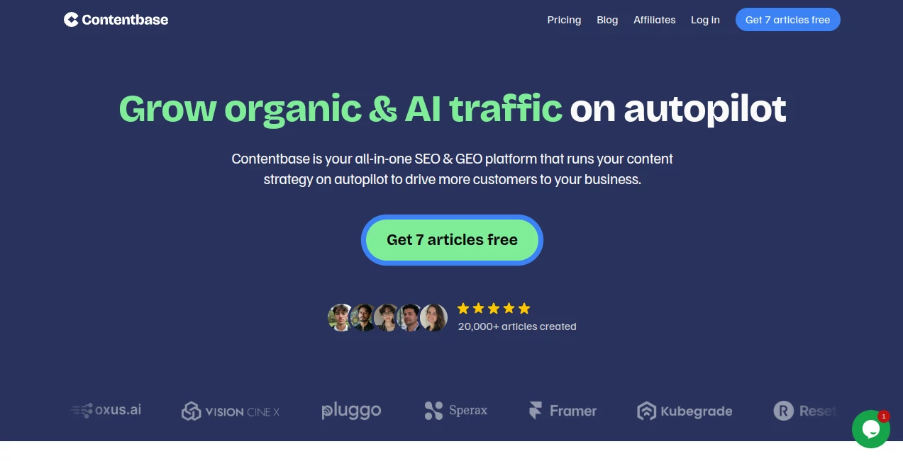Screenshot of Contentbase – An AI tool in the ,AI Content Generator ,AI Research Tool ,AI SEO Assistant ,AI Marketing Plan Generator  category, showcasing its interface and key features.