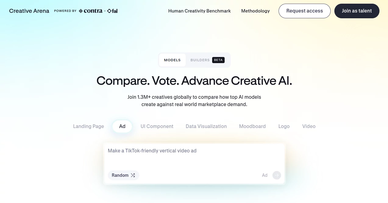 Screenshot of Creative Arena – An AI tool in the ,AI Project Management ,AI Productivity Tools ,AI Team Collaboration ,AI Recruiting  category, showcasing its interface and key features.
