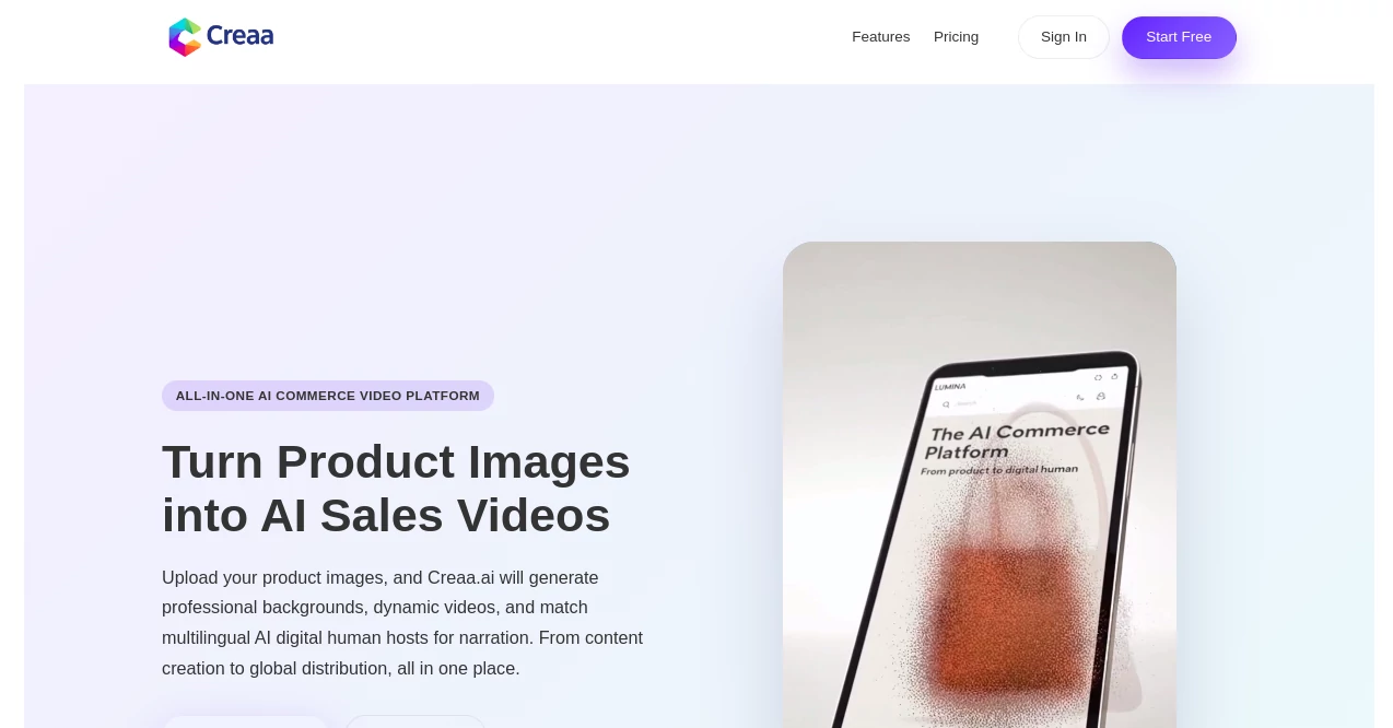 Screenshot of Creaa.ai – An AI tool in the ,AI Content Generator ,AI Video Generator ,AI Digital Marketing Generator ,AI Text to Video  category, showcasing its interface and key features.