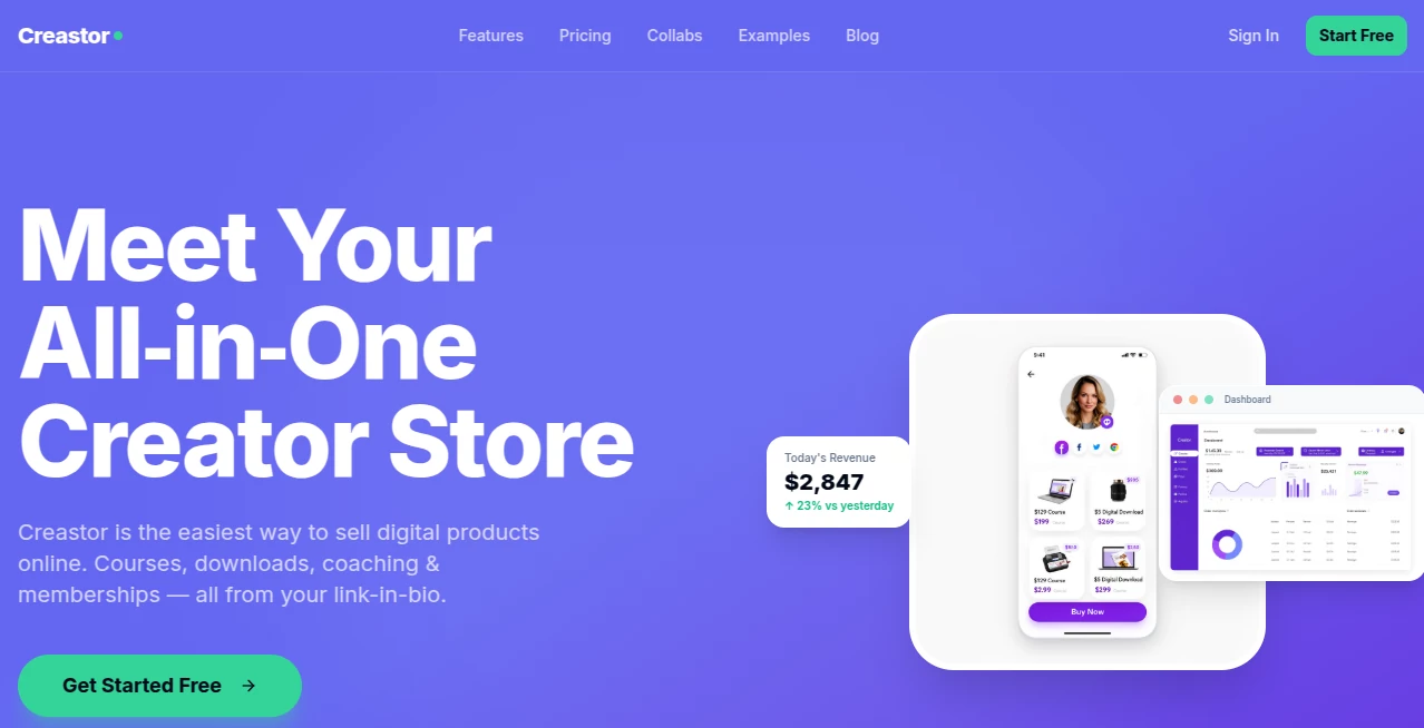 Screenshot of Creastor – An AI tool in the ,Marketing  category, showcasing its interface and key features.
