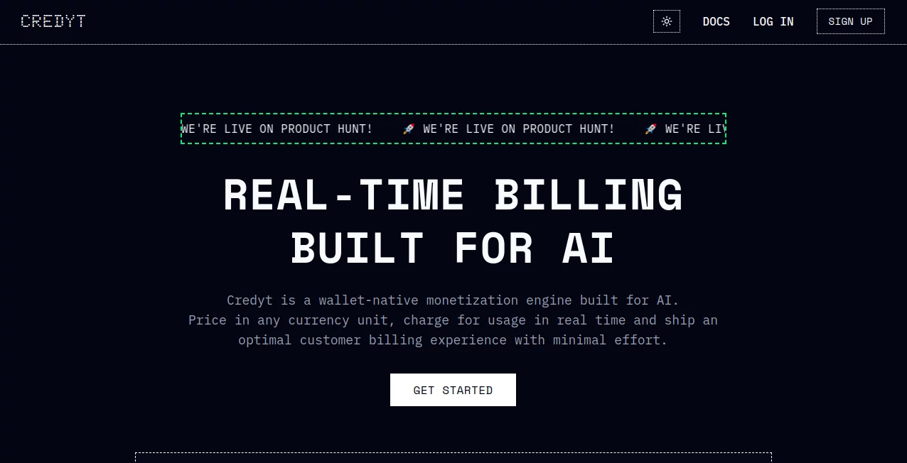 Screenshot of Credyt – An AI tool in the ,AI Accounting Assistant ,AI Business Ideas Generator ,AI Sales Assistant ,AI CRM Assistant  category, showcasing its interface and key features.