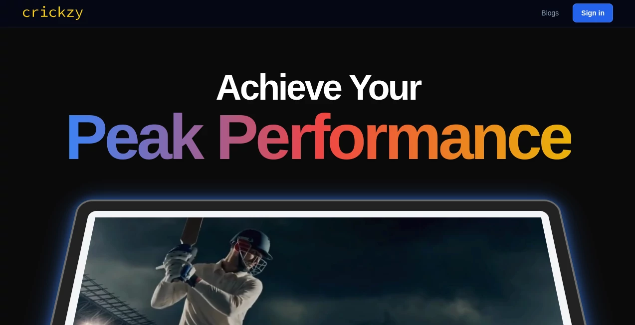 Screenshot of Crickzy – An AI tool in the ,AI Data Mining ,AI Research Tool ,AI Analytics Assistant ,AI Sports  category, showcasing its interface and key features.
