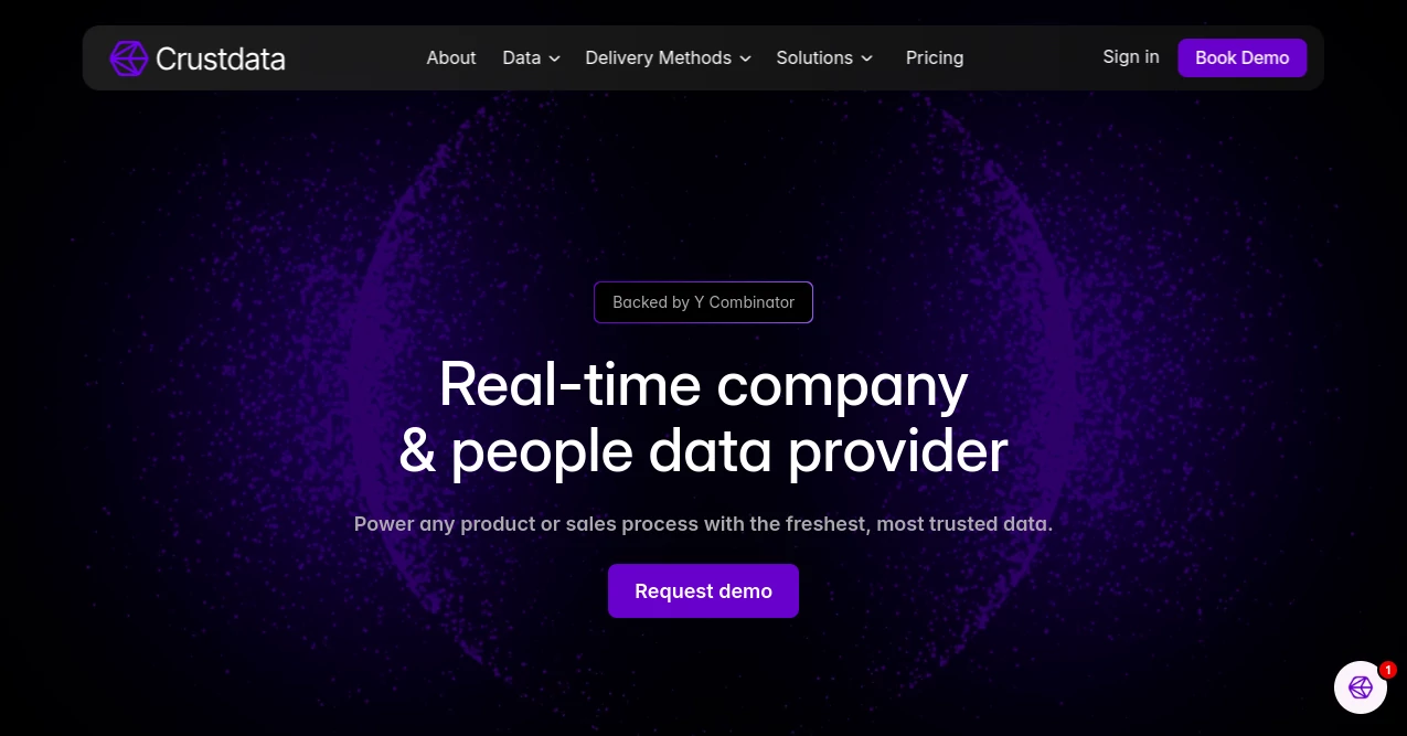 Screenshot of Crustdata – An AI tool in the ,AI Data Mining ,AI Research Tool ,AI Lead Generation ,AI CRM Assistant  category, showcasing its interface and key features.