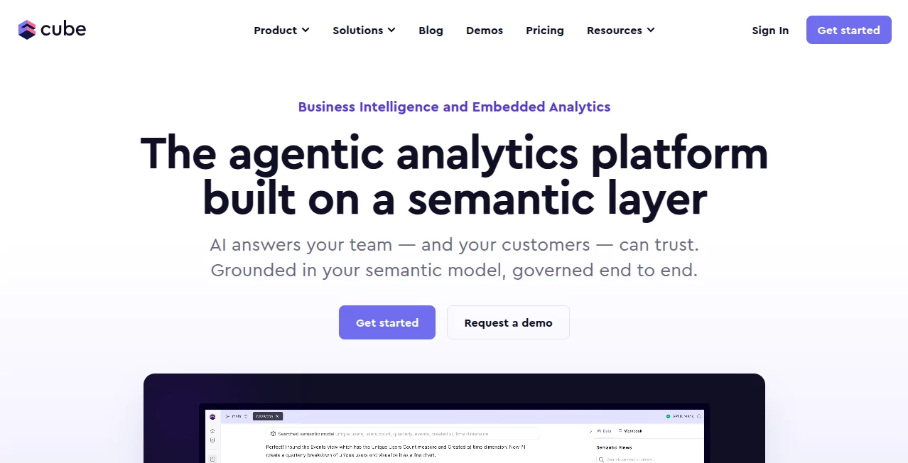 Screenshot of Cube – An AI tool in the ,AI API Design ,AI Business Ideas Generator ,AI Developer Tools ,AI Analytics Assistant  category, showcasing its interface and key features.