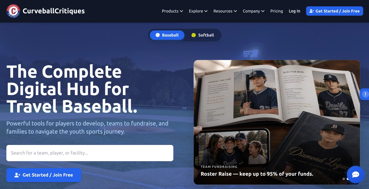 Screenshot of Slugger AI by Curveball Critiques – An AI tool in the ,AI Sports  category, showcasing its interface and key features.