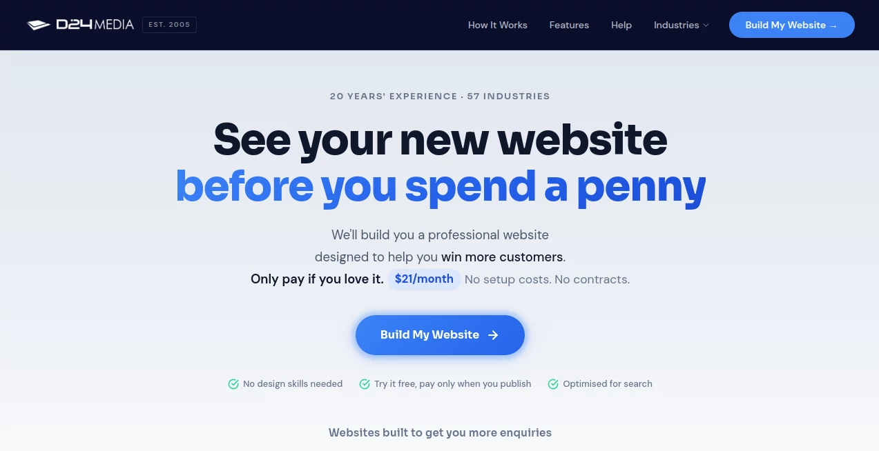 Screenshot of D24media – An AI tool in the ,AI SEO Assistant ,AI Social Media Assistant ,AI Digital Marketing Generator ,AI Advertising Assistant  category, showcasing its interface and key features.