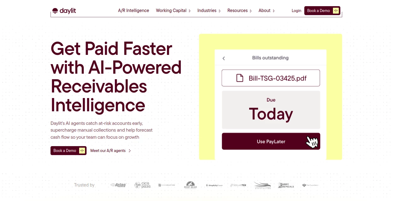 Screenshot of Daylit – An AI tool in the ,AI Accounting Assistant ,AI Sales Assistant ,AI Analytics Assistant ,AI CRM Assistant  category, showcasing its interface and key features.