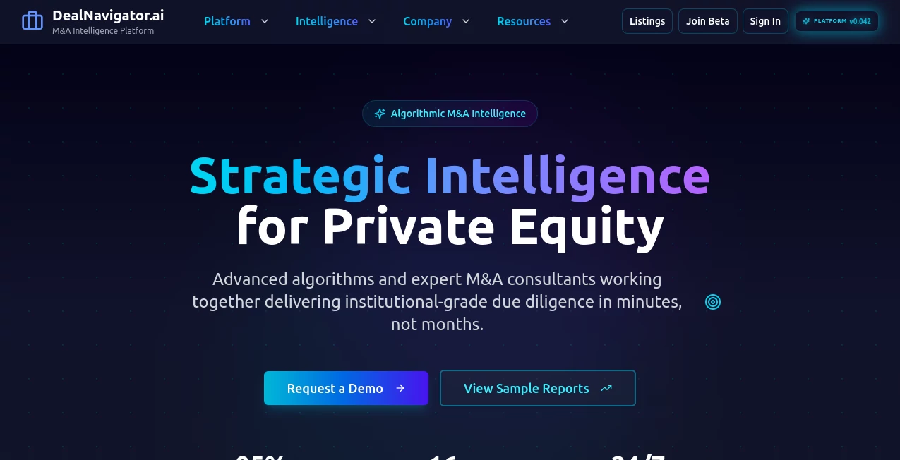 Screenshot of DealNavigator.ai – An AI tool in the ,AI Sales Assistant ,AI Analytics Assistant ,AI CRM Assistant ,AI Lead Generation  category, showcasing its interface and key features.