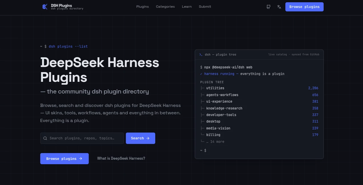 Screenshot of DSH Plugins – An AI tool in the ,AI Workflow Management ,AI Knowledge Management ,AI Developer Tools  category, showcasing its interface and key features.