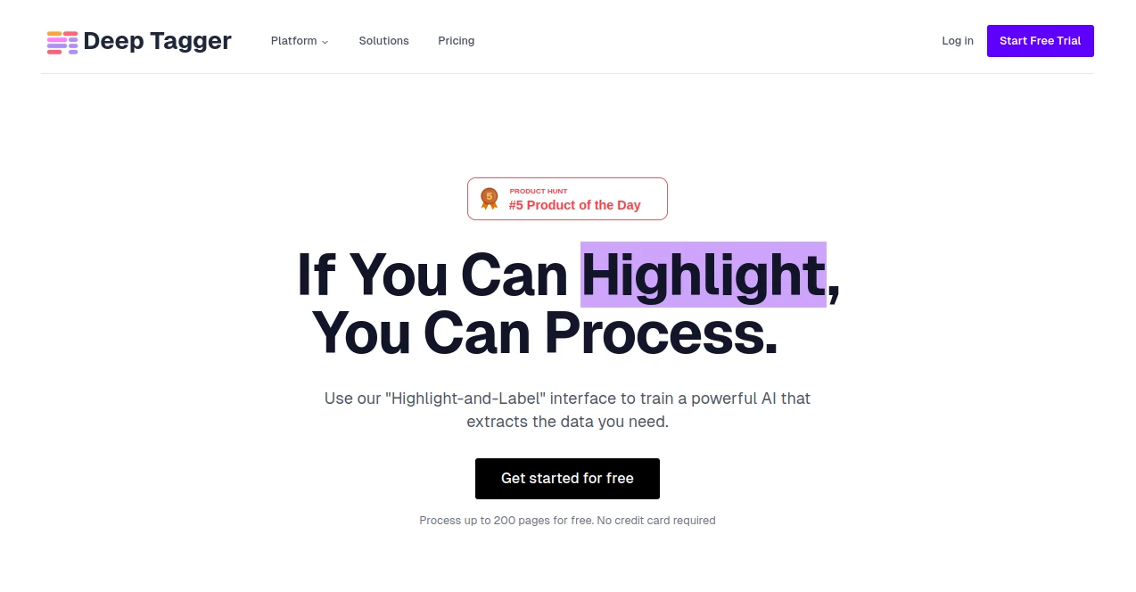 Screenshot of Deep Tagger – An AI tool in the ,AI Document Extraction ,AI Documents Assistant ,AI Files Assistant ,AI Knowledge Base  category, showcasing its interface and key features.