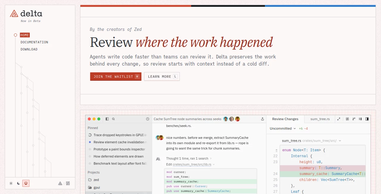 Screenshot of Delta – An AI tool in the ,AI Testing & QA ,AI Code Assistant ,AI Team Collaboration ,AI Developer Tools  category, showcasing its interface and key features.