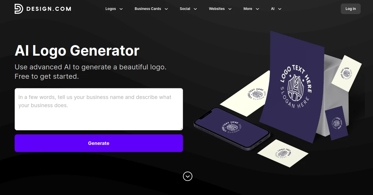 Screenshot of Design - AI Logo Generator – An AI tool in the ,AI Icon Generator ,AI Logo Generator ,AI Design Generator ,AI Graphic Design  category, showcasing its interface and key features.