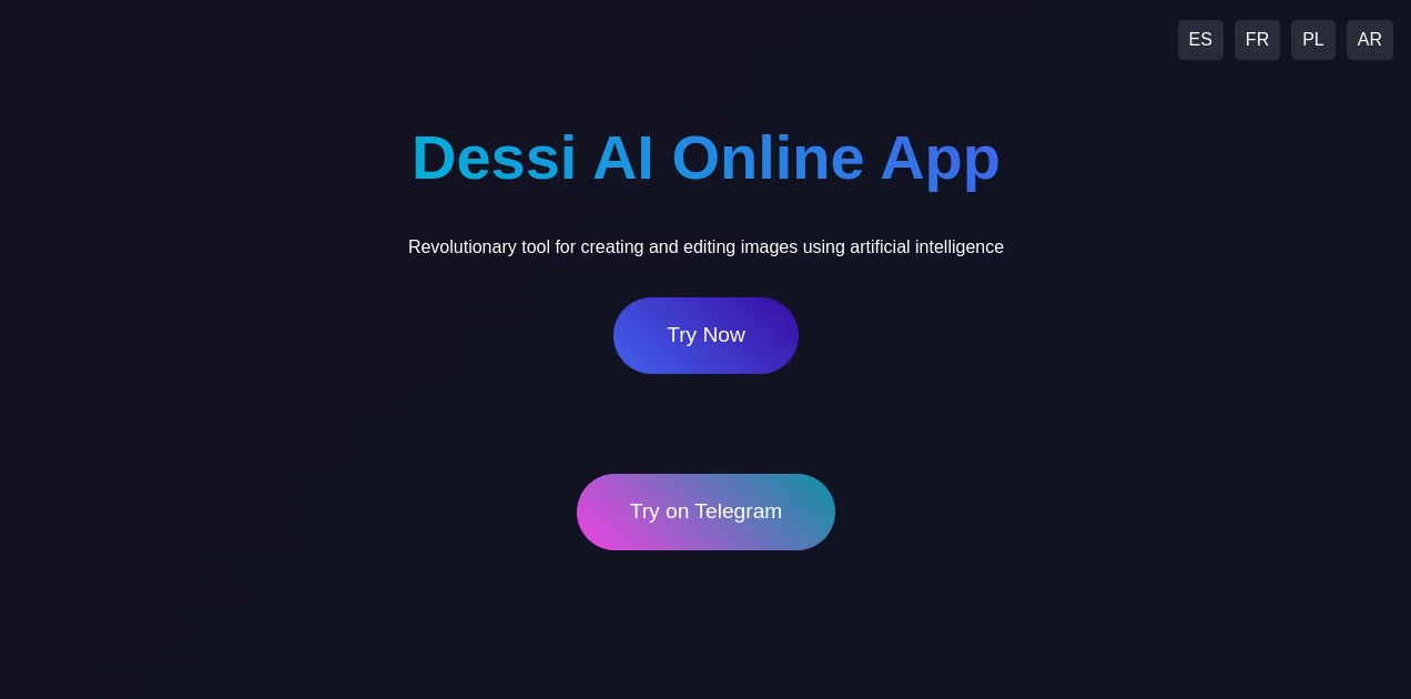 Screenshot of Dessi AI – An AI tool in the ,AI Logo Generator ,AI Banner Generator ,AI Design Generator ,AI Graphic Design  category, showcasing its interface and key features.